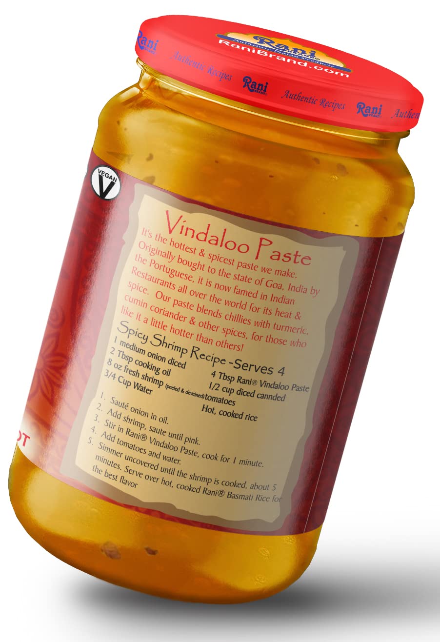Rani Vindaloo Curry Cooking Spice Paste, Hot! 26.5Oz (750G) Glass Jar ~ No Colors | All Natural | Non-Gmo | Vegan | Gluten Free