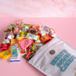 Asian candy mystery gift box, 60 count variety pack of Japanese and Korean treats, sweet sampler of chewy, fruity, and chocolate