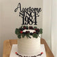 40Th Awesome Since 1984 Cake Topper Cheers To 40 Years Birthday Cake Pick 40 Fabulous Cake Decoration For Happy 40Th Birthday An