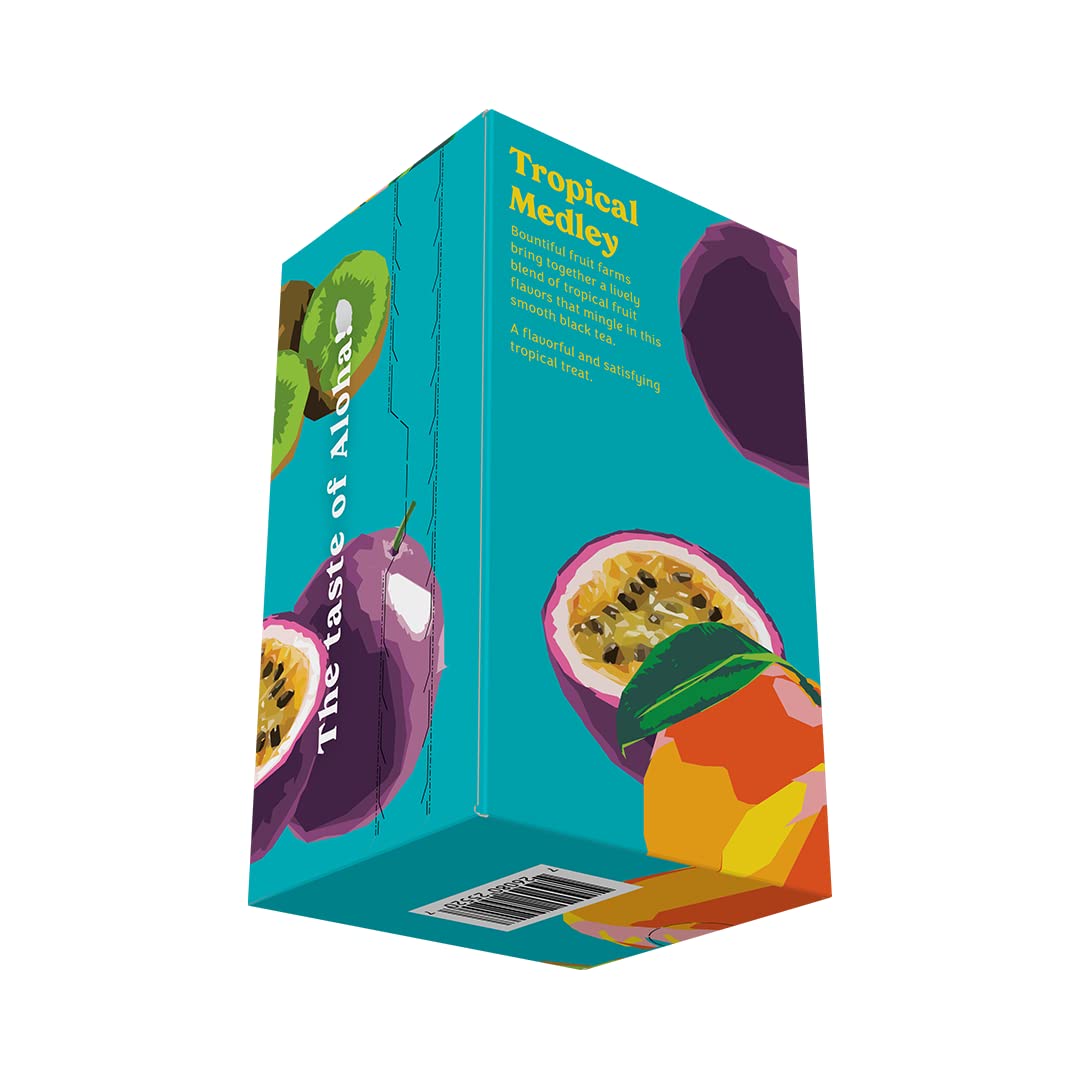 Hawaiian Islands Tropical Fruit Medley Black Tea, All Natural - 20 Teabags