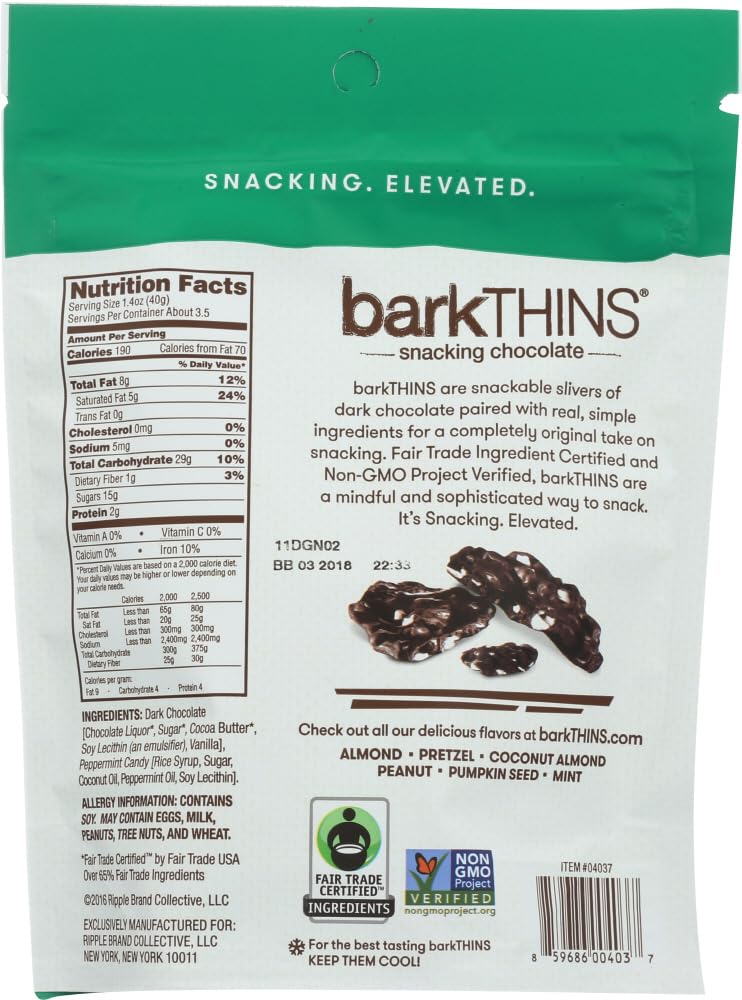 Snacking Chocolate Dark Chocolate Mint 4.70 Ounces (Case Of 12)