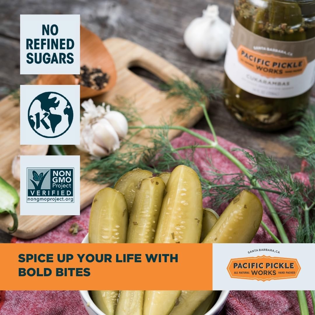 Carriots of Fire - Spicy Pickled Carrot Sticks with Jalapeo - Gourmet Carrots for Snacking - non-GMO, Kosher, Gluten-Free 16 oz