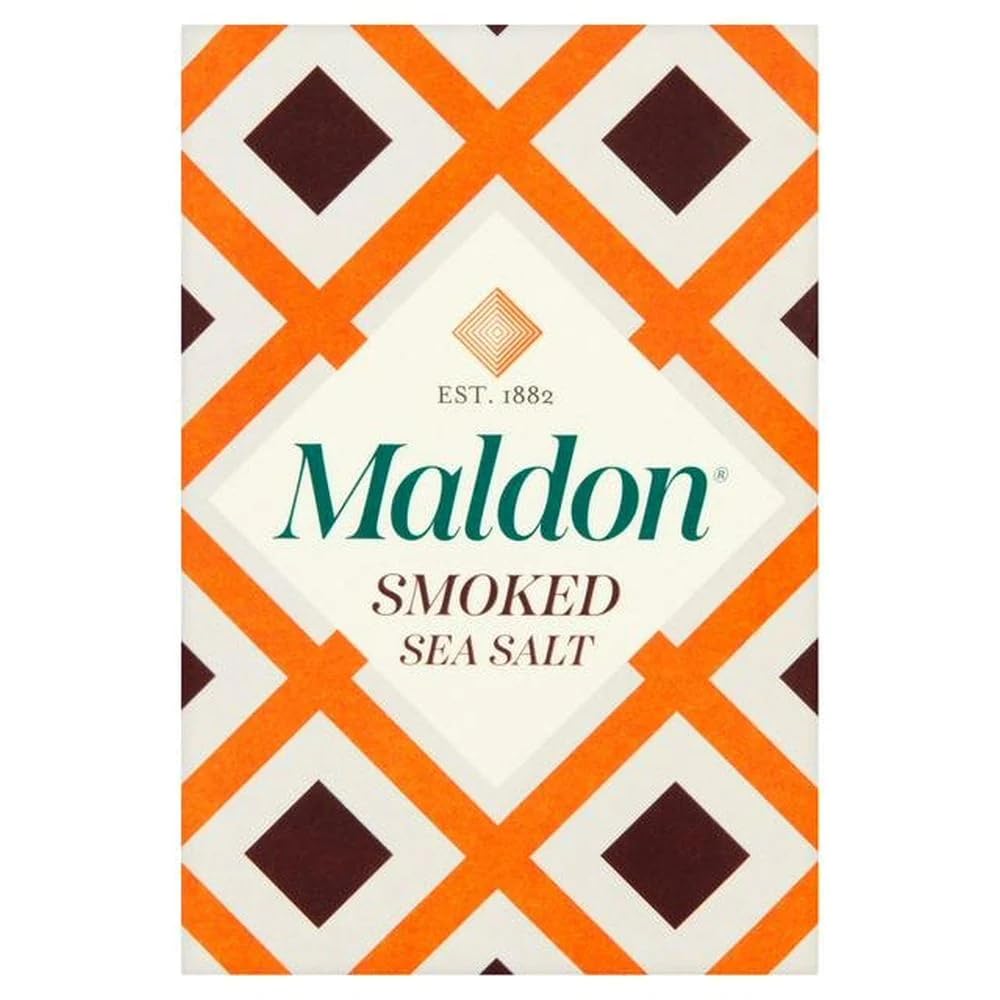 Maldon Smoked Sea Salt Flakes, 4.4 Ounce, Pack of 1, Ideal for Cooking and Seasoning