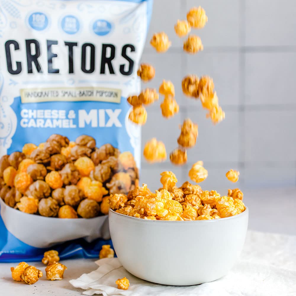 G.H. Cretors, The Mix, Cheese & Caramel Flavor Popcorn - King Size Single Serving Bag 4.5 Oz