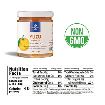 [Kuze Fuku & Sons] Yuzu Fruit Spread, Premium Japanese Citrus Marmalade, Natural Fruit Jam, No Artificial Additives (7 Oz /207.1