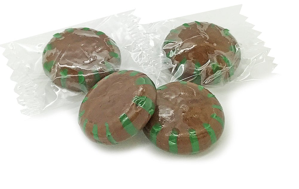 SweetGourmet Chocolate Mint Starlight | Clear Wrap Bulk Hard Candy | 1 Pound
