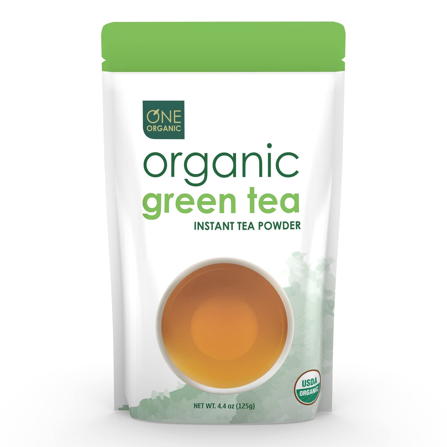 One Organic Instant Tea Powder (Green) - 4.4 Oz. - 125 Servings - Usda Certified Organic - 100% Pure Tea - Instant Hot Or Iced T