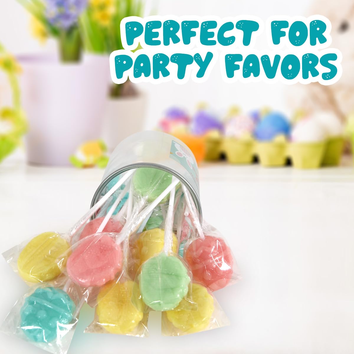 Easter Egg Lollipops Treats For Kids, School And Party Favor Bag Fillers - Bulk Easter Candy Individually Wrapped Easter Suckers For Easter Basket Stuffers And Spare Time Indulgence, 16 Count
