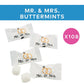 Mr. & Mrs. Buttermints (108 Individually Wrapped Mints) Wedding Candy