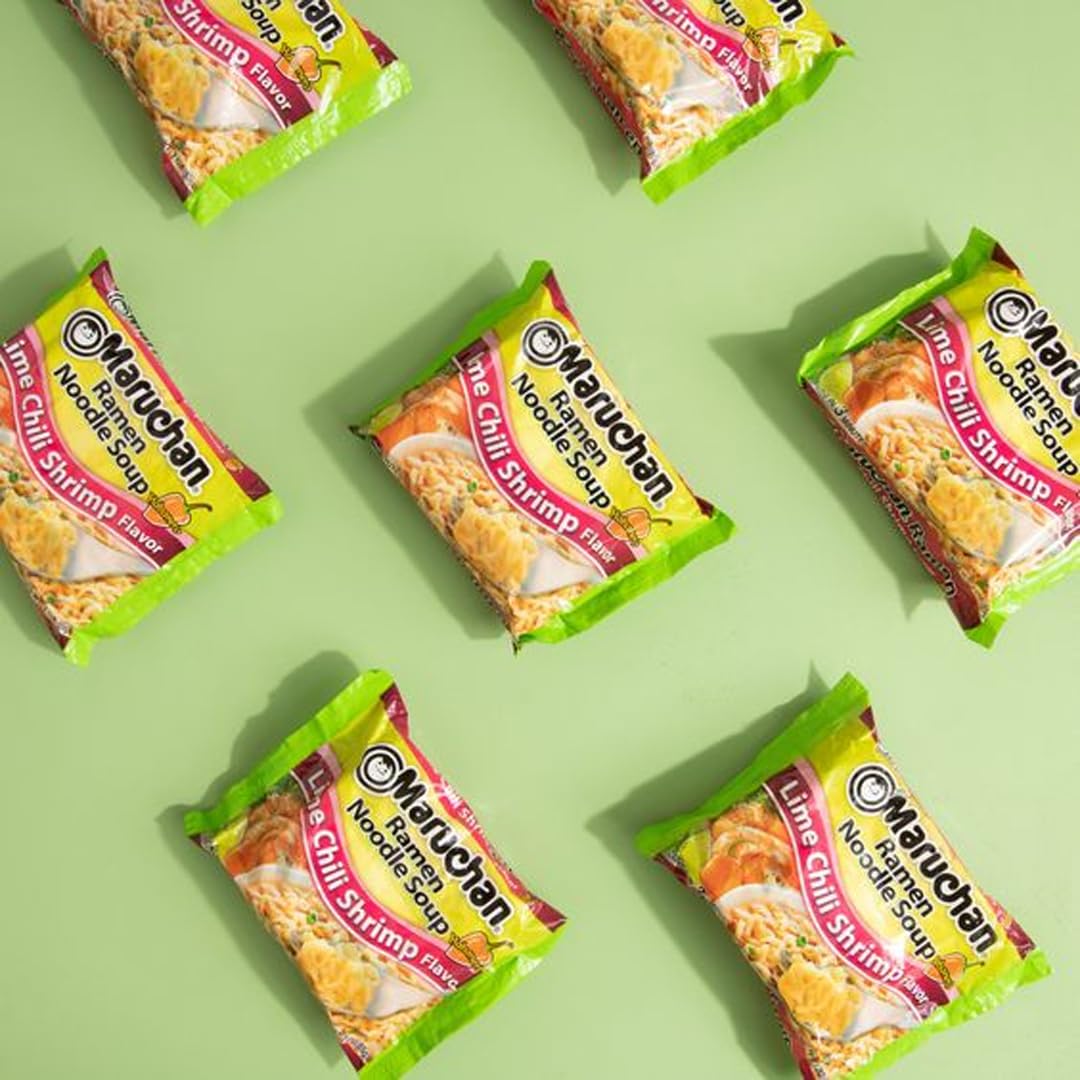 Maruchan Ramen Lime Chili Shrimp Flavor, 3.0 Oz, Pack Of 24