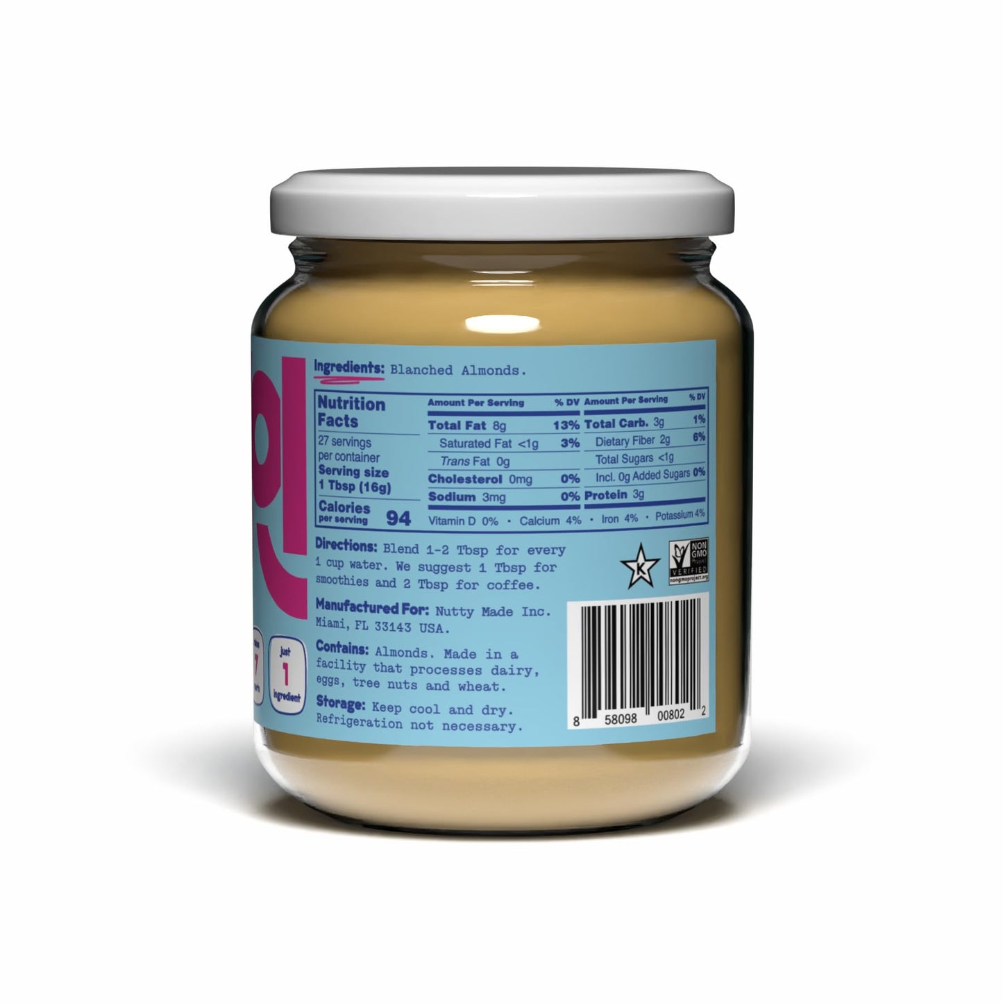 Cashew & Almond Milk Unsweetened Plain Concentrate by JOI - 2-Pack x 27 Servings - Vegan, Kosher, Shelf Stable, Keto-Friendly, D