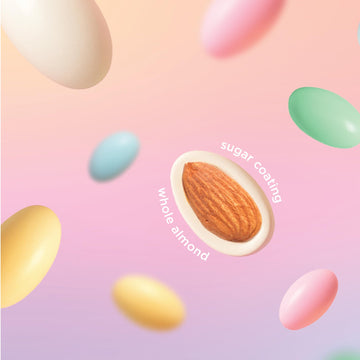 Jordan Almonds Candy - 1 Pound Pack - Candy Coated Almonds - Classic Wedding And Party Favor - Glaze Covered Pastel Colored Trea