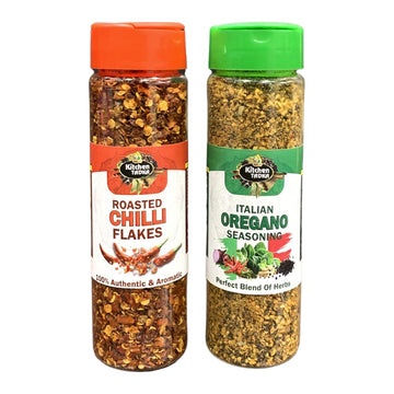 Kitchen Tadka|Italian Oregano & Roasted Chilli Flakes|Perfect Blend Of Herbs|Best Seasoning For Pizza/Pasta/Italian Dishes|Roast