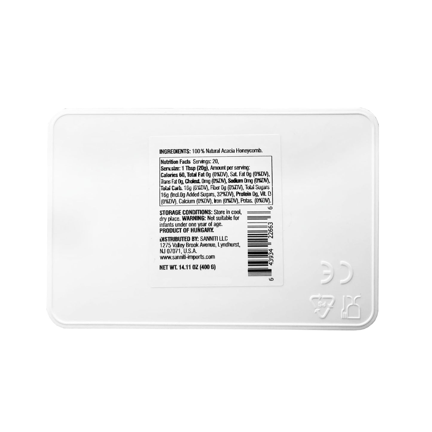 Sanniti Fulmer All Natural Hungarian Acacia Honeycomb (14.1 oz)