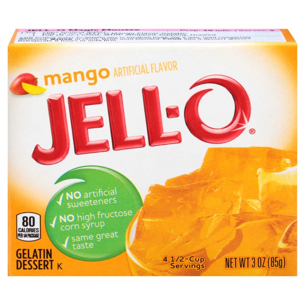 Jell-O Mango Gelatin Mix 3 Ounce Box (Pack Of 6)