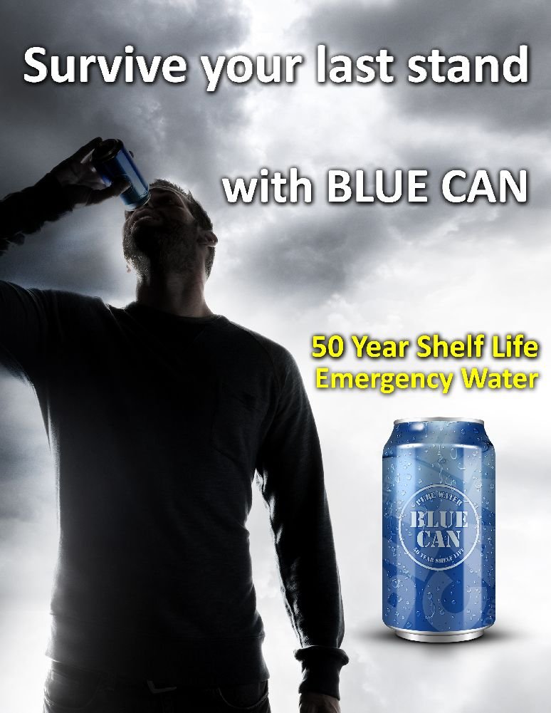 Blue Can Premium Emergency Drinking Water - 12Oz 24 Pack