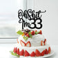 Black Flash Oh Shit I'M 33 Cake Topper, Happy 33Th Birthday/Cheers To 33 Years/Sweet 33, Funny 33Th Birthday Party Decorations S