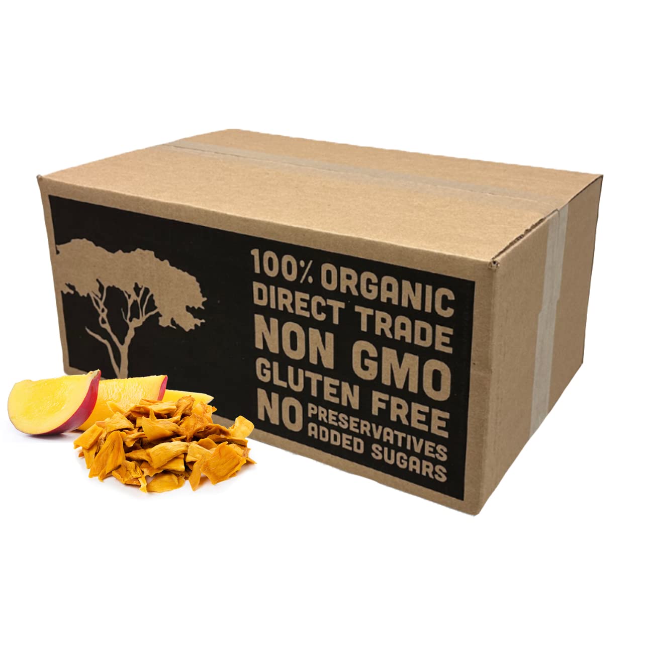 Mavuno Harvest Mango Dried Fruit Snacks | Unsweetened Organic Dried Mango Slices | Gluten Free Healthy Snacks for Kids and Adult