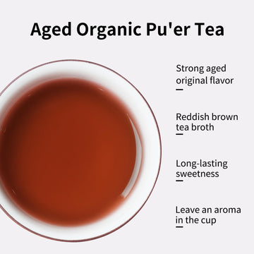 Lapalide 7.05 Oz Puerh Tea Loose Leaf, Usda Organic Pu Erh Tea, Yunnan Puerh Loose Leaf Mellow And Rich, Pu'Er Ancient Tree Tea