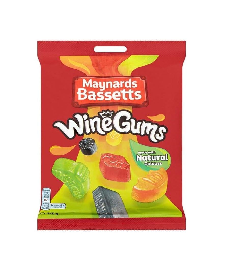 Wine Gums Maynards Wine Gums Bag - 165g (Pack of 2) - Multicolor - 12.7 cm x 4.19 cm x 13.41 cm