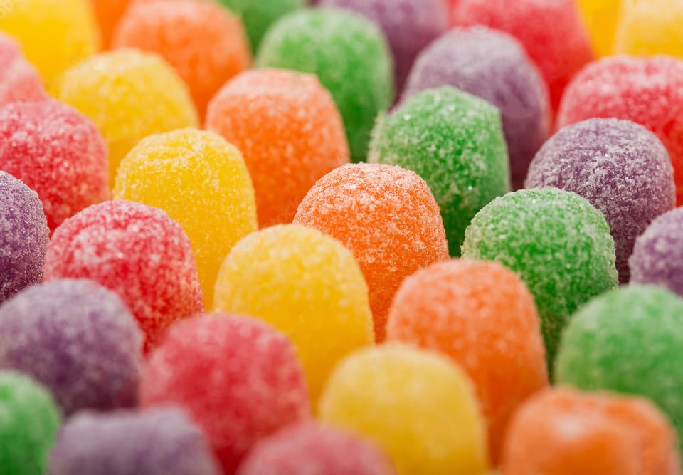 Sweetgourmet Spice Drops Candy, Old-Fashioned Gumdrops, 6 Flavors Jelly Candy, 2.5 Pound