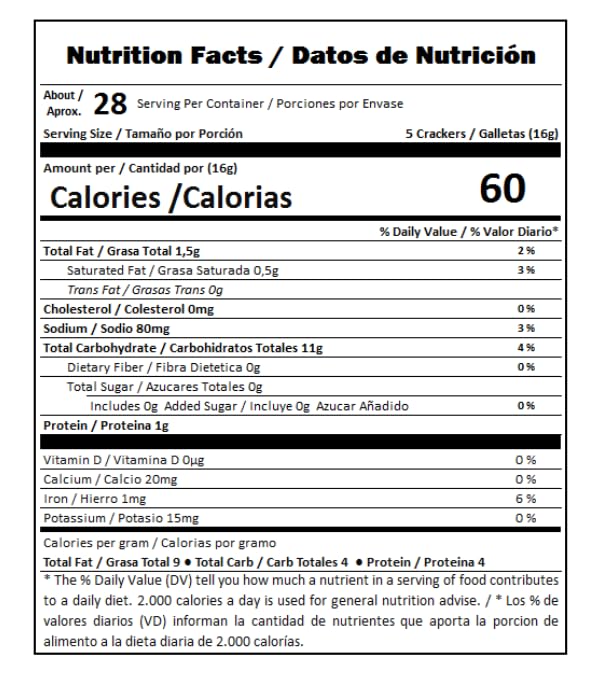 Tru Blu Unsalted Saltine | No artificial ingredients | No High Fructose Corn Syrup | Made in the USA | 16 Ounce (Pack of 3)