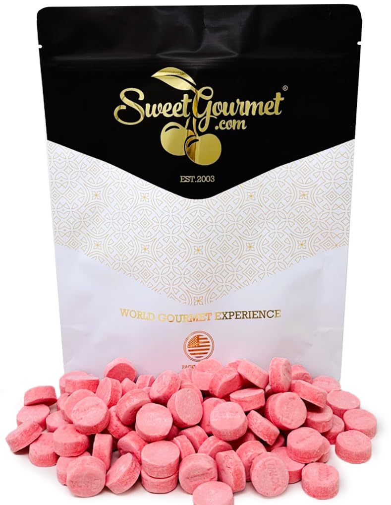 SweetGourmet Pink Wintergreen Lozenges Bulk Candy - 1 Pound Pack