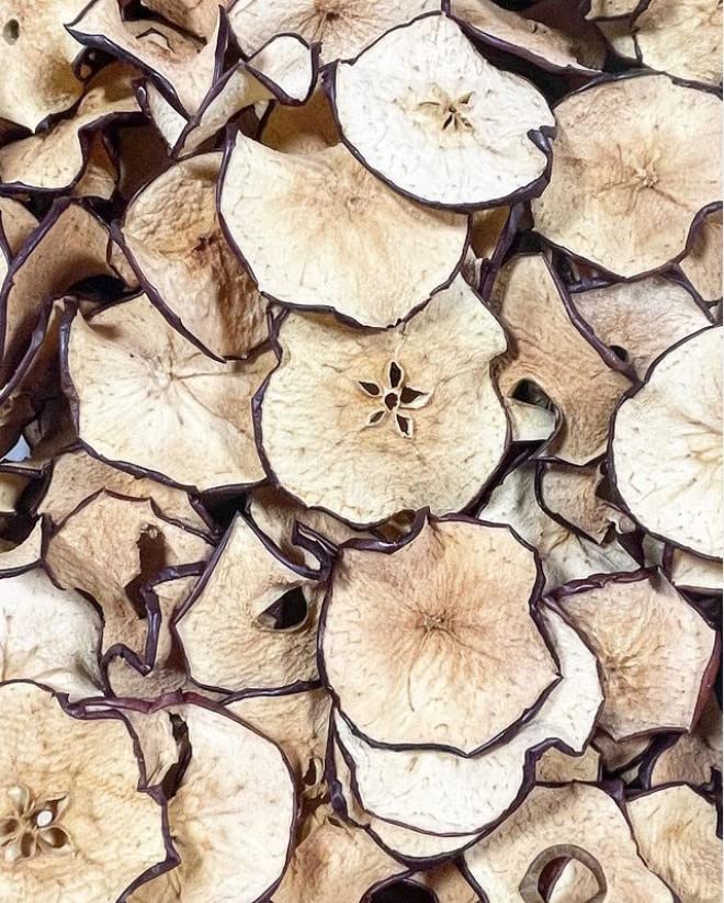 Small Batch Cocktail Garnish Co. Dehydrated Red Apple Slices, 2oz, Non-Altered Dried Fruit, 30+ Slices
