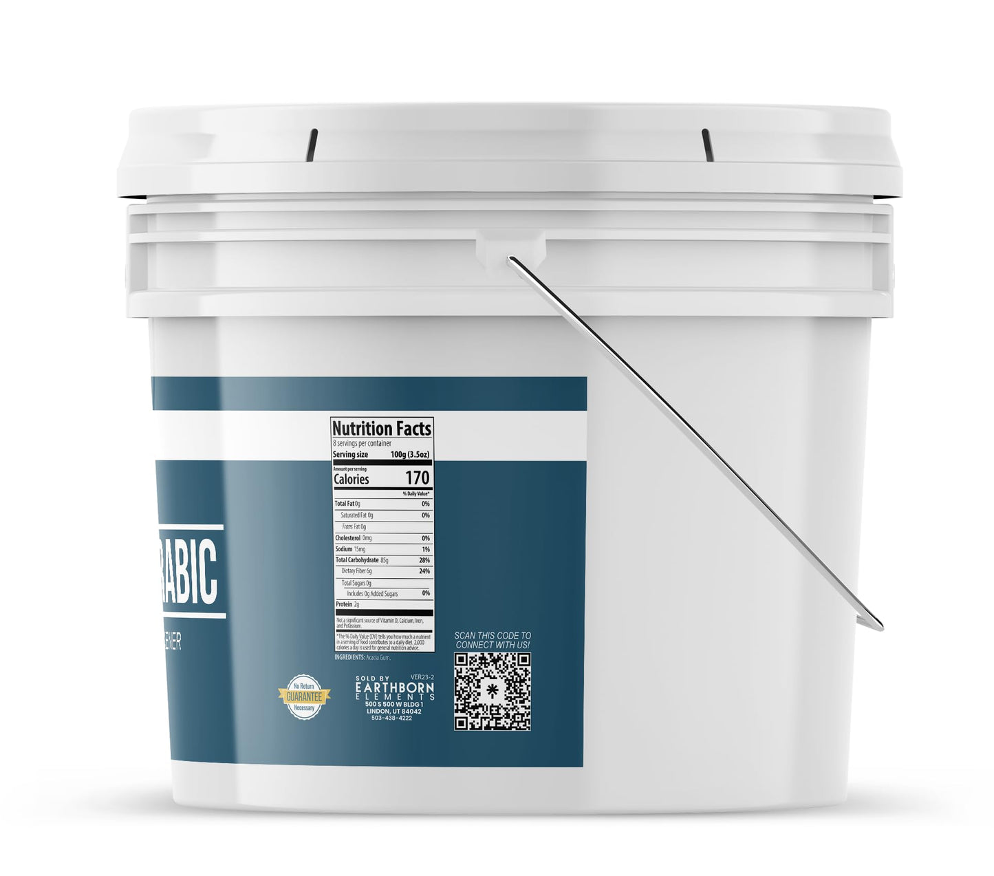 Earthborn Elements Gum Arabic (1 Gallon), Acacia, Multitude of Uses, Resealable Bucket