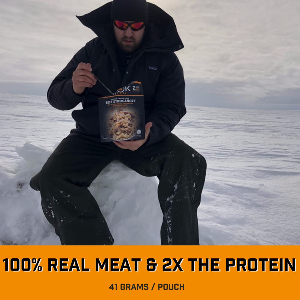 Peak Refuel Beef Stroganoff | Freeze Dried Backpacking And Camping Food | Amazing Taste | High Protein | Real Meat | Quick Prep Meals