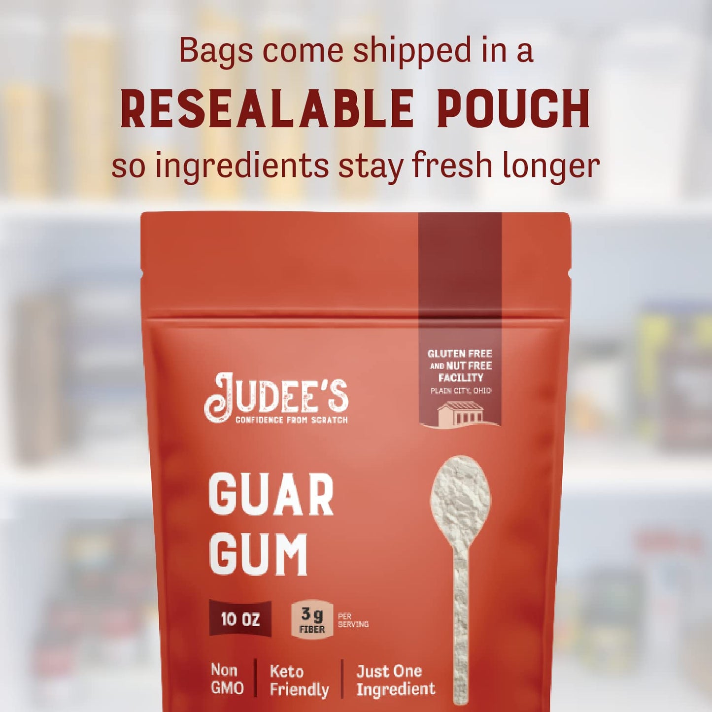 Judees Guar Gum Powder - 10 Oz - Delicious And 100% Gluten- Free And Keto-Friendly - Supports Digestive Health - Derived From Gu