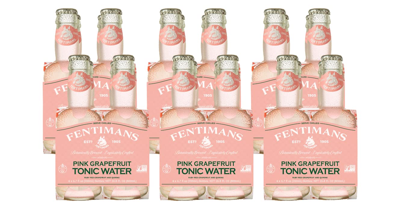 Fentimans Sparkling Pink Grapefruit Tonic Water - Grapefruit Sparkling Water, Craft Soda, Mixer, All Natural Ingredients, Botani