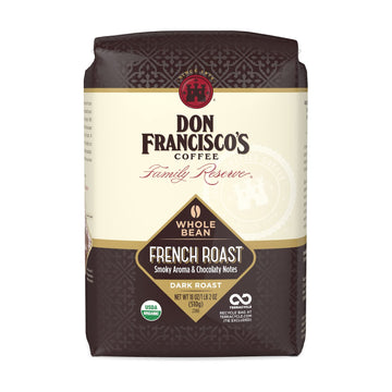 Don Francisco'S French Roast Whole Bean Coffee, Dark Roast, 100% Arabica Coffee Beans, 18 Oz Bag