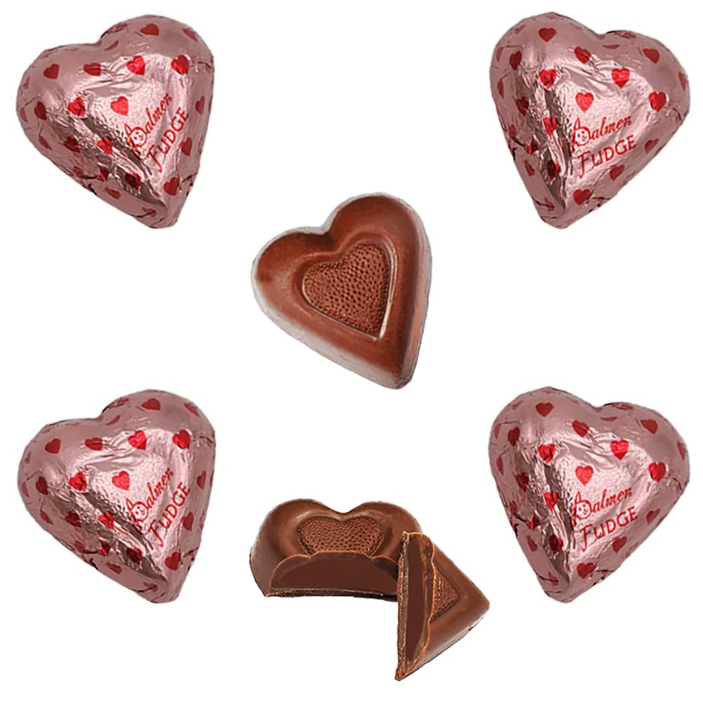Fruidles Valentines Fudge Hearts, Holiday  , Individually Wrapped Foils, Kosher Certified Dairy (Half-Pound)