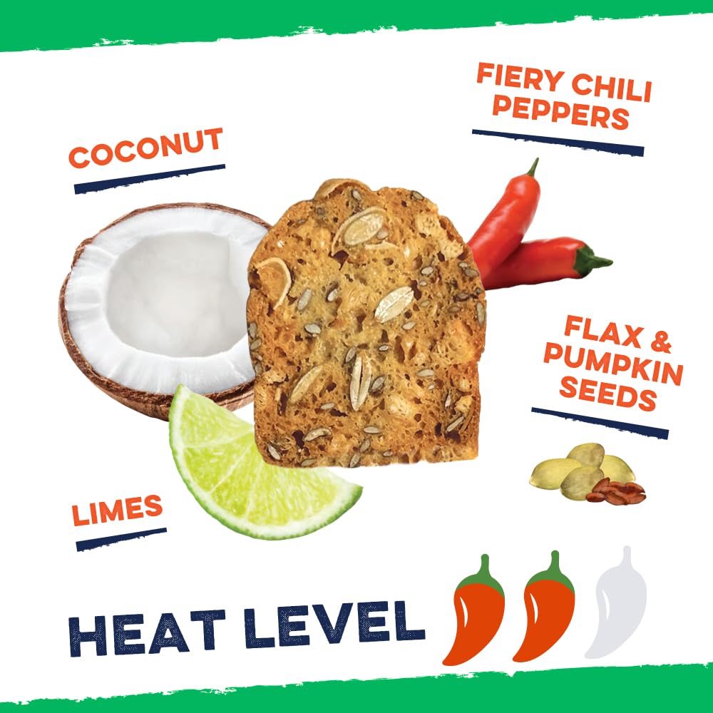 Kii Naturals Fruit & Fire Snack Crisps, Non-GMO, Chili Lime Coconut, 4.9 Ounce (Pack of 2)
