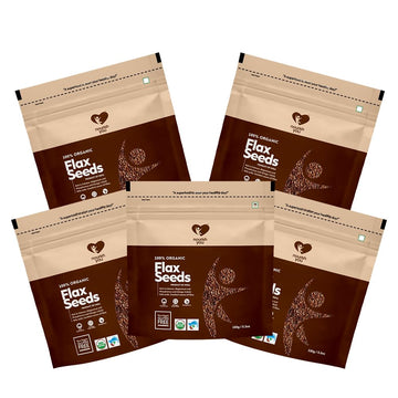NOURISH YOU Organic Flax Seeds | Alsi Seed | Rich in Fiber and Omega-3 | Detox | Healthy food | 750 G