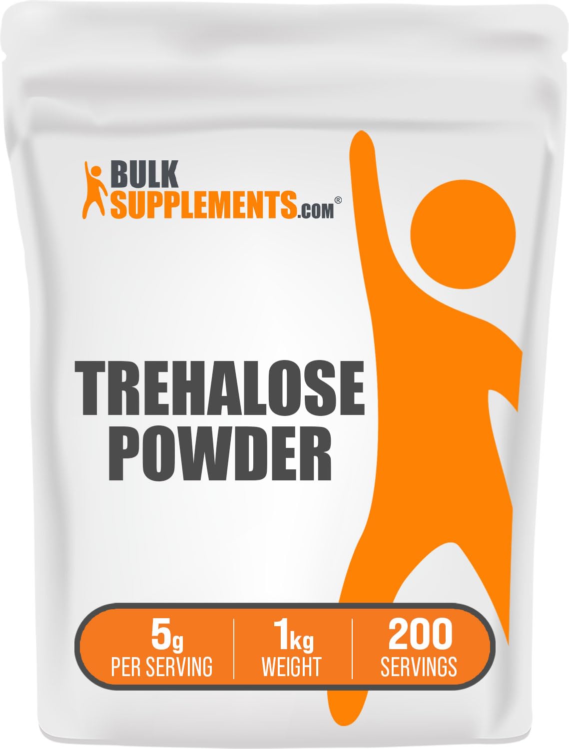 BulkSupplements Trehalose Powder - Natural Sweetener, Vegan, Gluten Free, 1kg (2.2 lbs), Model TREH1KG