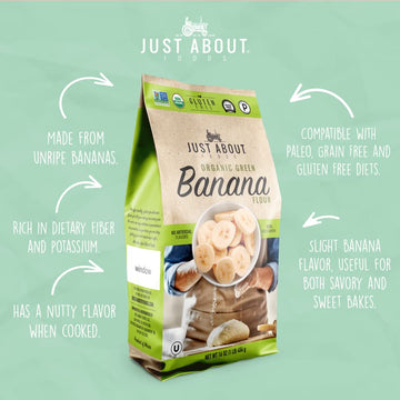 Usda Organic Banana Flour 1Lb, Vegan, Paleo, Grain & Gluten Free, All-Purpose Wheat Flour Alternative, Great For Baking And Cook