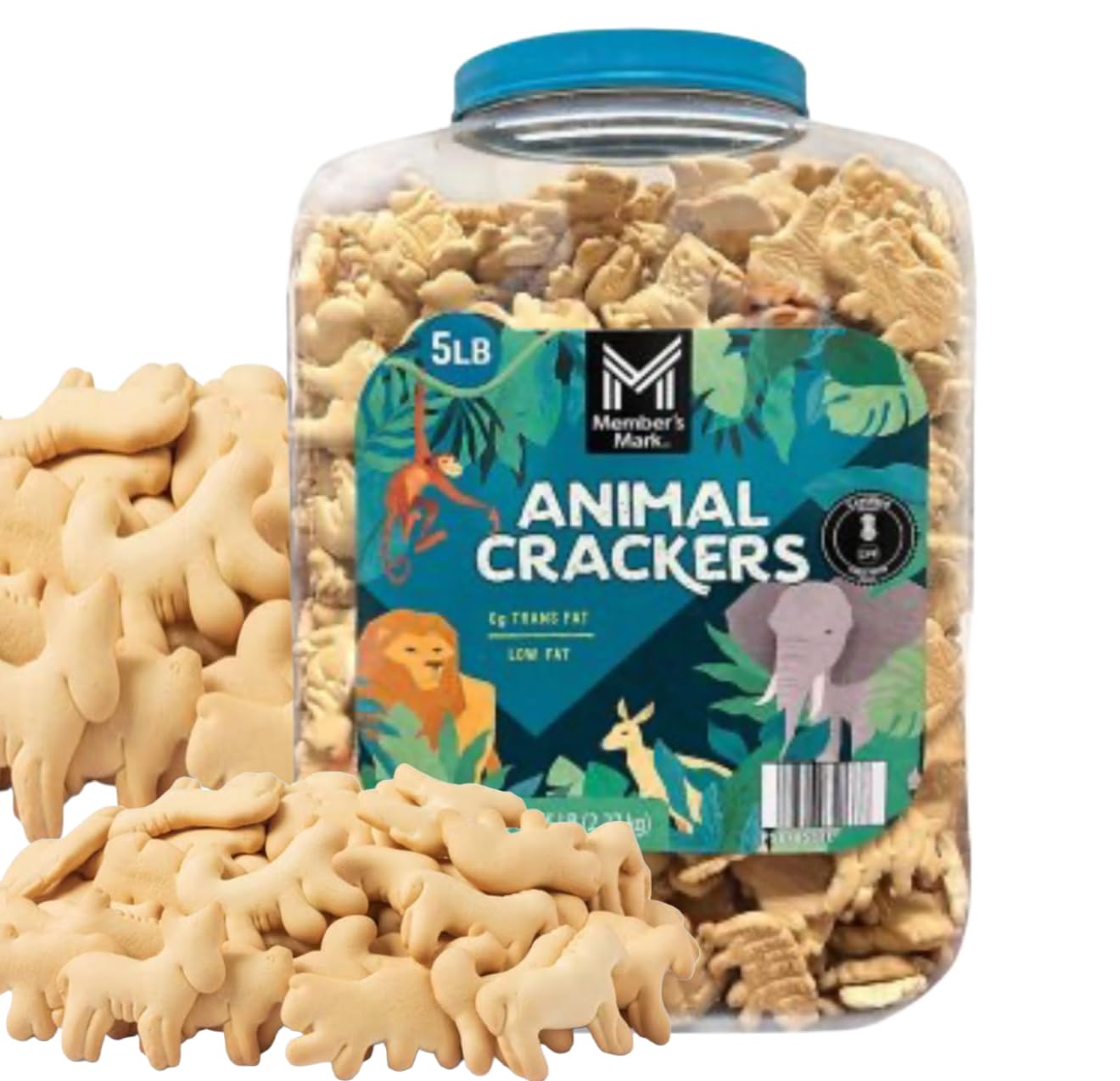 Animal Crackers, Original Flavor, 5 Pounds, Family Size Bulk Container