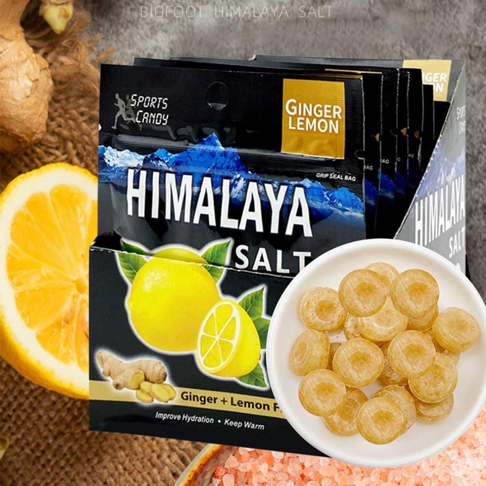 Ginger And Lemon Candy: Made From Natural Himalaya Salt (15G X 12 Packs) Halal Sports Candy