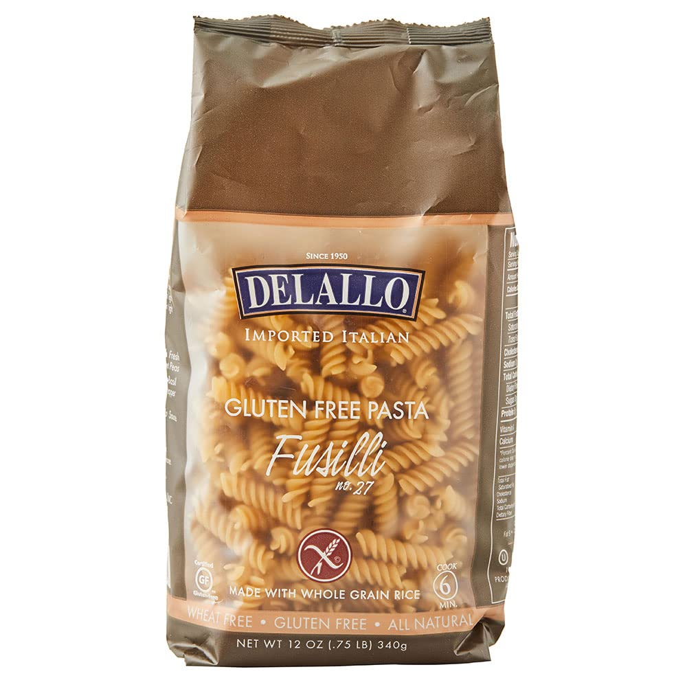 Delallo, Pasta Gf Whlgrn Fusilli, 12 Oz, (Pack Of 12)
