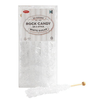 Extra Large Rock Candy Sticks: 12 Original Lollipop - White Rock Candy Sticks - Individually Wrapped - Espeez Rock Candy Sticks