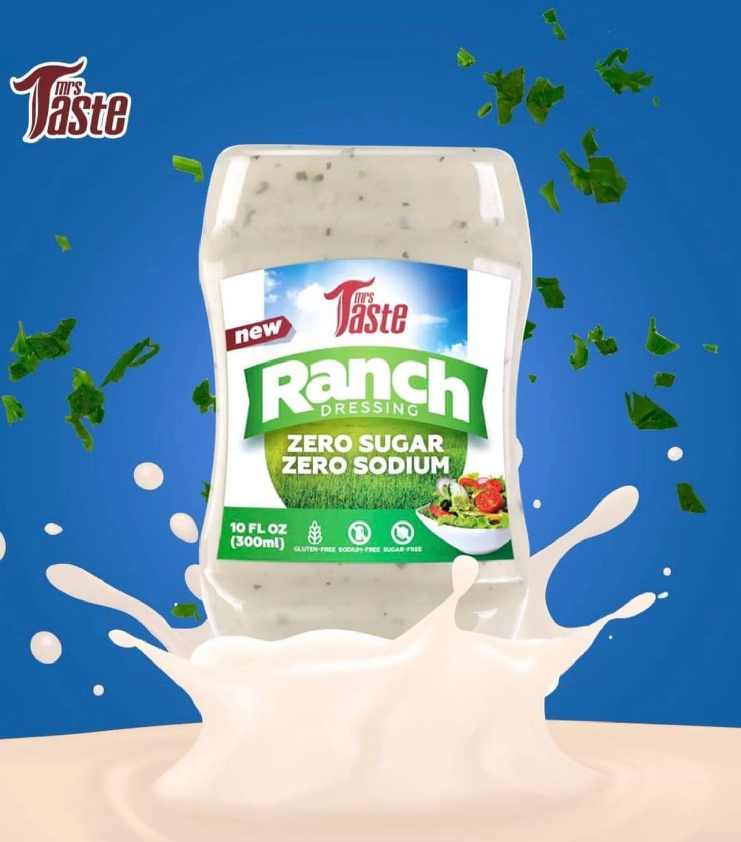 Mrs Taste Sugar Free Ranch Sauce, Zero Calories, Keto Friendly, Paleo Friendly, Single Size