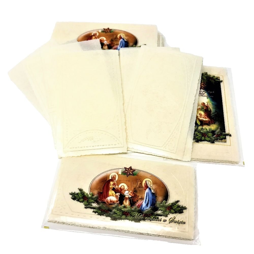 Set Of 20 Polish Christmas Wafers Oplatki (12 Large & 8 Small)