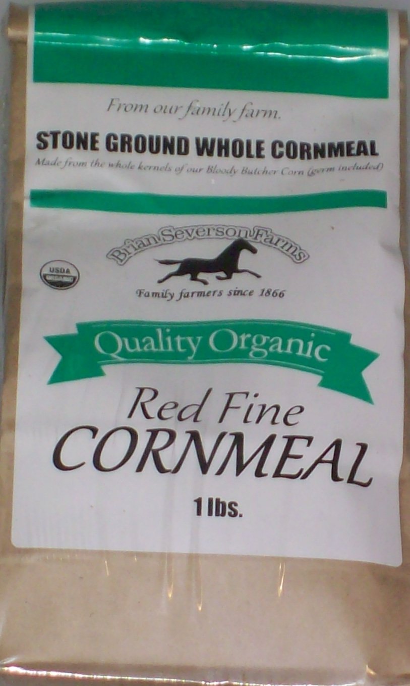 Organic Bloody Butcher (Red) Cornmeal, Fresh Stone Ground, Farmer Direct, non-GMO 1 lb.