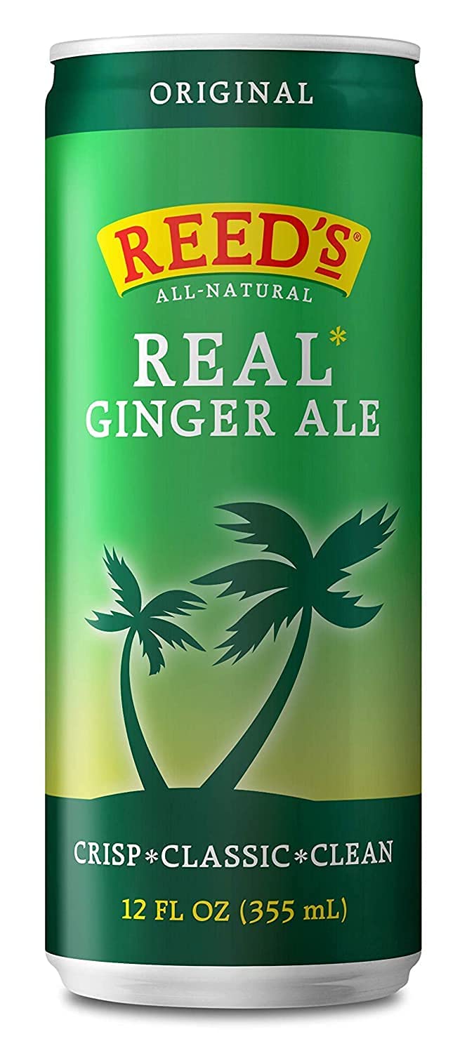 Reeds Real Ginger Ale - Pressed Organic Ginger - 12oz Slim Cans, 24 Pack