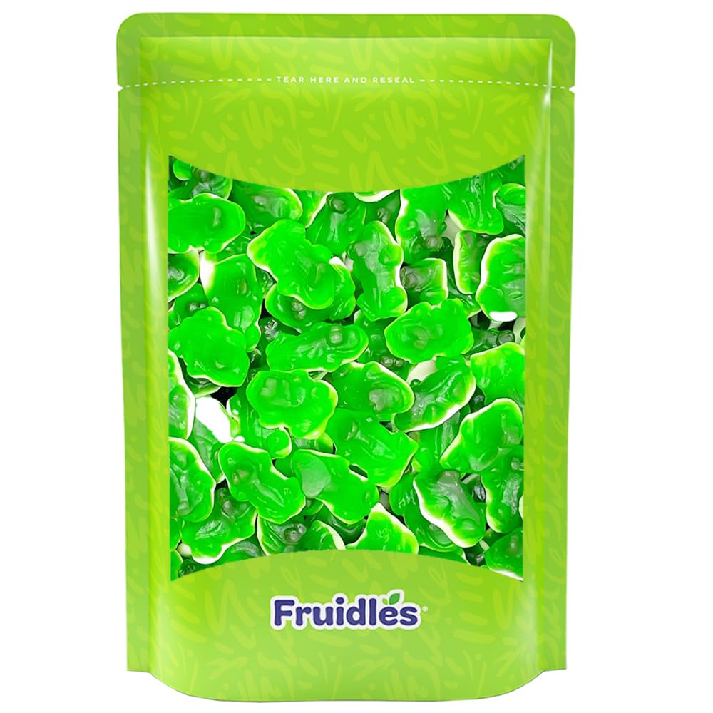 Fruidles Green Frogs Gummi Candy, Delicious Fruit Flavors Gummies (1 Pound)