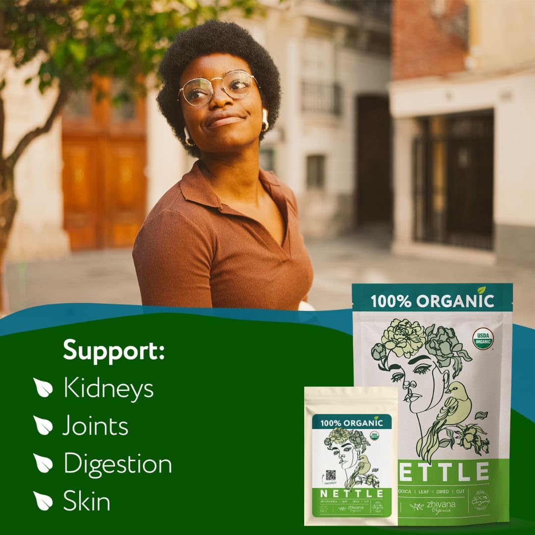 Nettle Tea Loose Leaf - Dried Nettle Leaves Organic, Stinging Nettles Tea, Ortiga, Urtica - Herbs For Medicinal Use - Eliminate