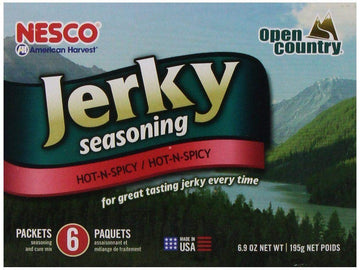 Nesco Jerky Seasoning Hot-N-Spicy Flavor 6 Pack BJH-6 Seasoning And Cure Mix