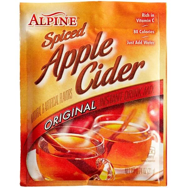 Prompt Prep Spiced Apple Cider Instant Drink Mix - 48 Packets  Spiced Apple Cider Instant Drink Mix 0.74 oz. Portion with Prompt Prep spoon